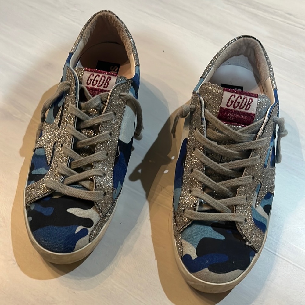 Golden Goose camo Superstar sneaker size 39